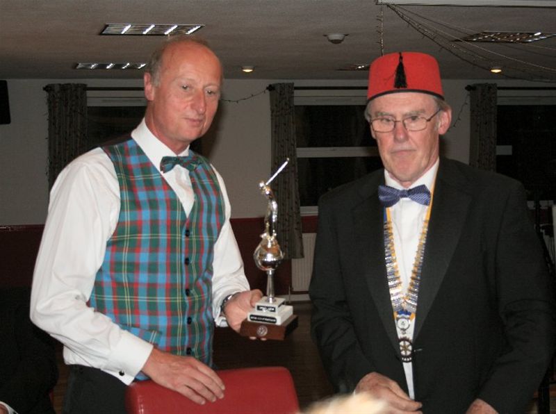 Charter Night - Richard Hollick receives the golf trophy