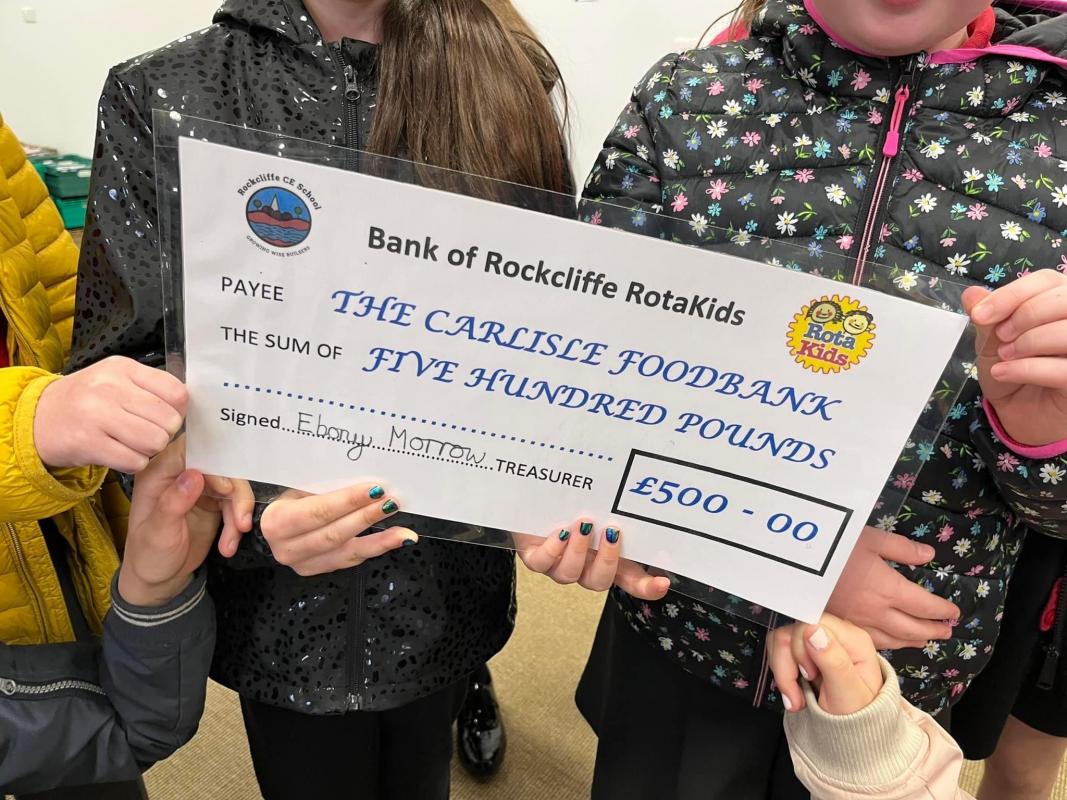 Rockliffe Rotakids raise £500  - Cheque