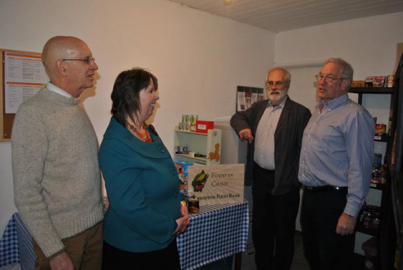 We support Knighton Food Bank with Ludlow RC - Informally chatting and showing what sorts of things a food parcel contains.