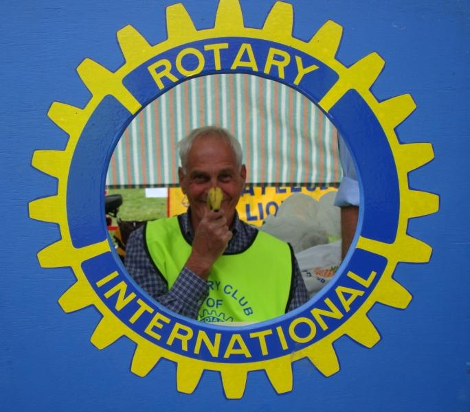 Rotary at Haddenham Fete - Rotarian hard at work