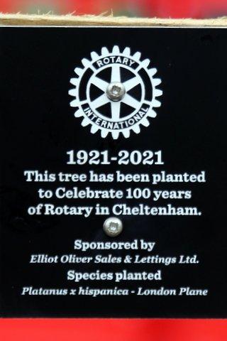Centenary Trees Project Pictures - A sample of the plaque affixed to each planted Tree