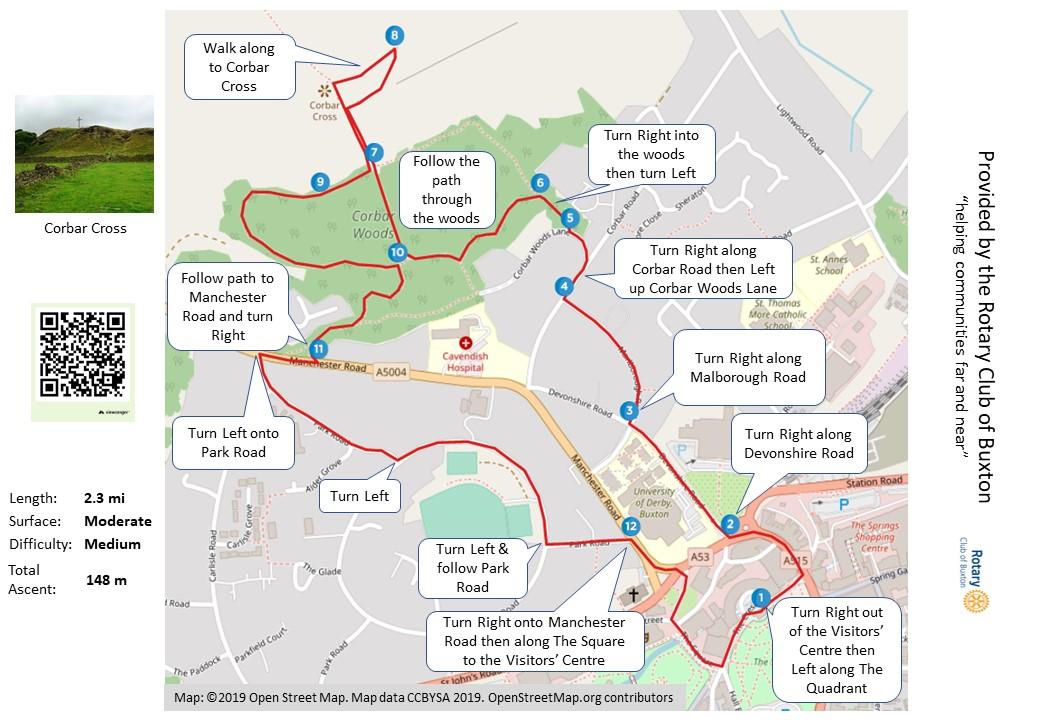 Rotary Short Walks Around Buxton  - Map 3