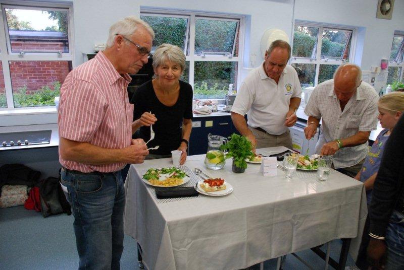 Young Chef Competition - July 2014 - Hungry visitors - mostly Rotarians - enjoying the food