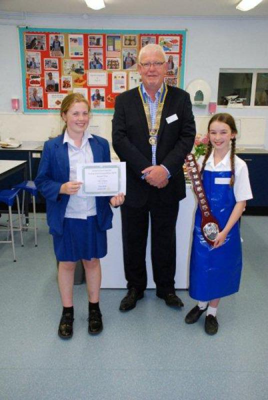 Young Chef Competition - July 2014 - The Winner and Runner-up with President Gary Weber