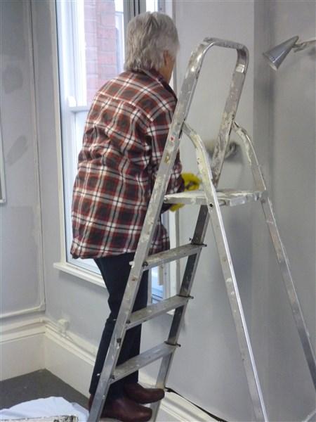 Decorating the Filey Youth Centre Cafe - 