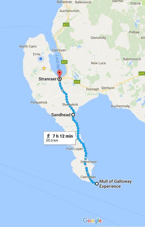 Mull Of Galloway Map Mull Of Galloway Marathon Trail- Sat 18 September 2021 - Rotary Club Of  Stranraer