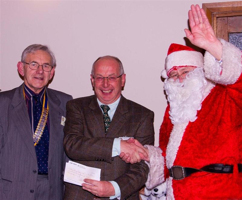 Presentation of Carol Float cheques - Severn Vale Rotary