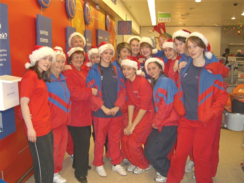 ARCHIVE - Trafford Junior Netball Club at their pre-Christmas supermarket 