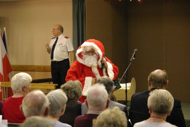 Salvation Army Christmas Concert - Father Christmas got some practice in by callin in on the evening.