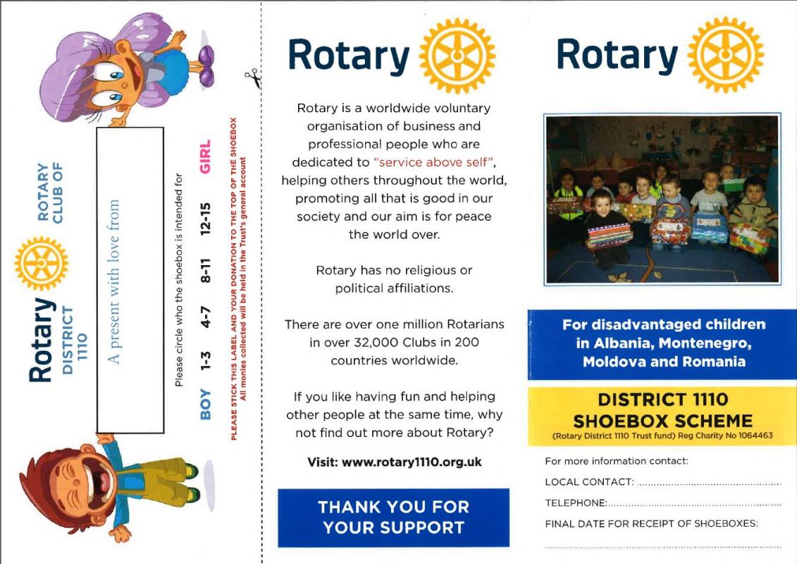 Romania Alpha December 2020 – Rotary Shoebox Scheme