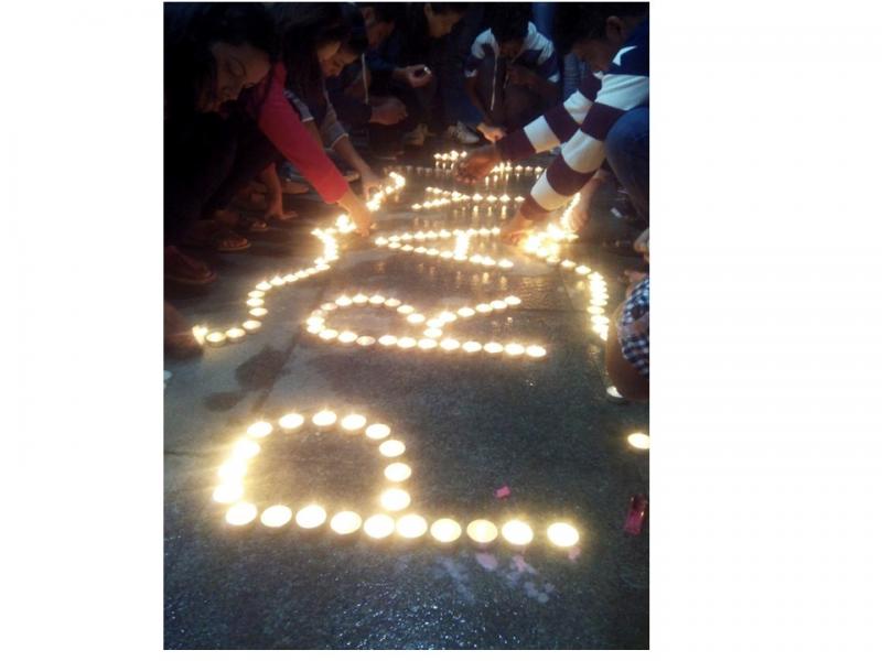 Mirge Nepal Update 2 - Candles depicting PRAY