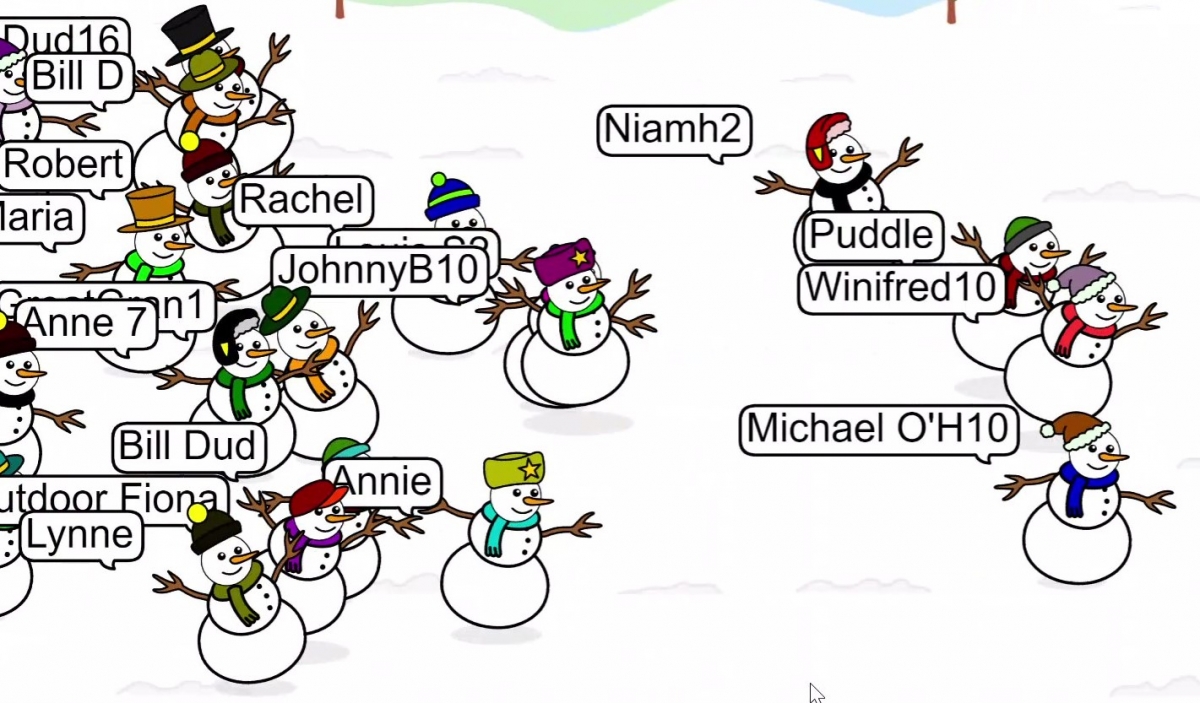 Online Santa Races - Snowman race