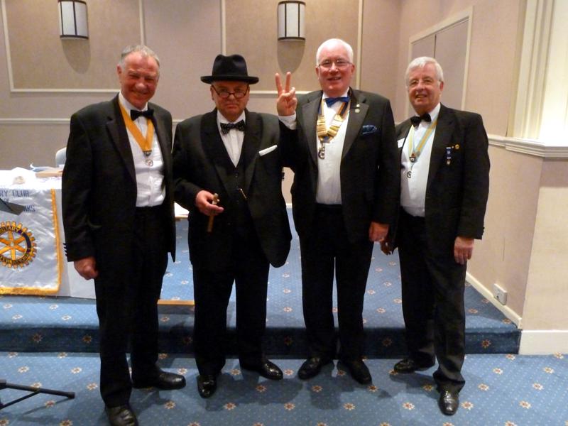 The Rotary Club of Southport Links Charter Night - Geoff Bigg, Winston Churchill, Bill Thomas and Keith Mitchell