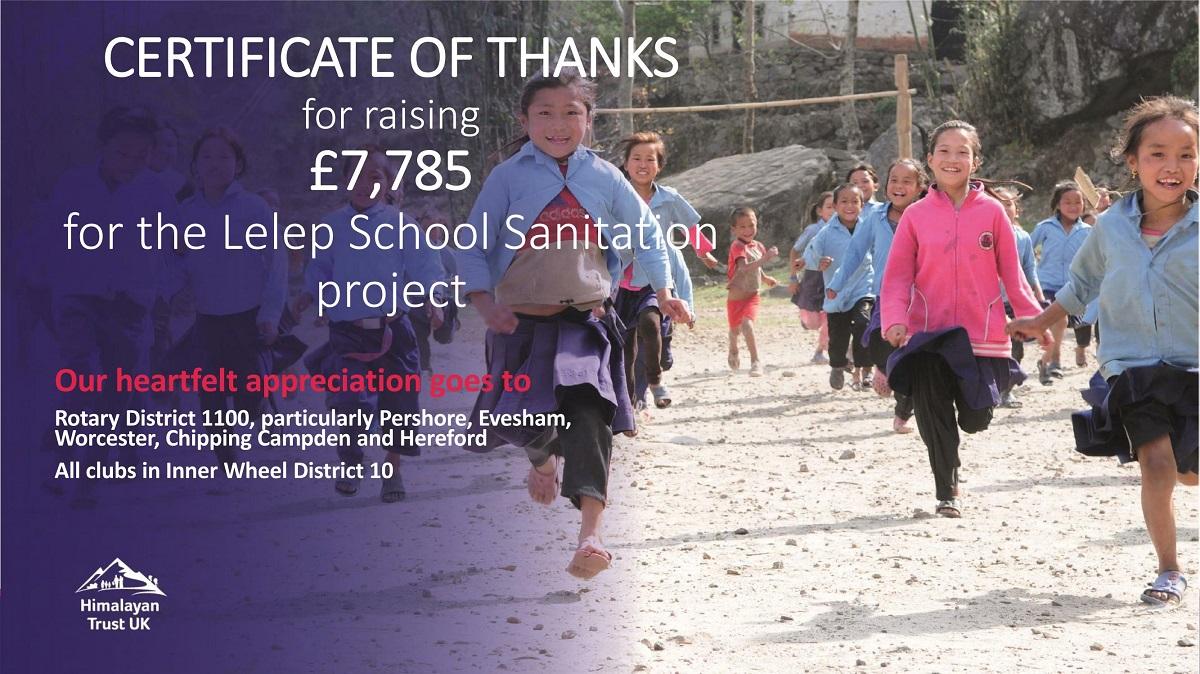 International Projects - Lelep School say thankyou to all the donors
