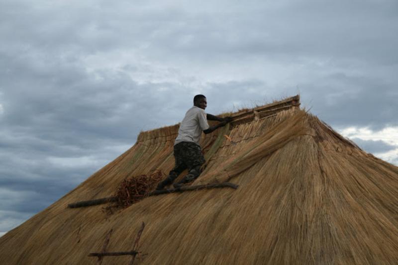 Water for Zambia - Thatching 