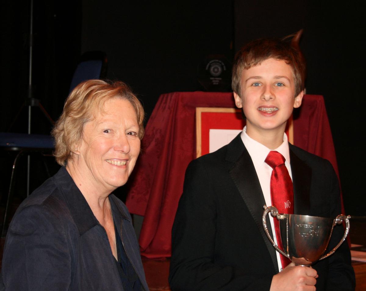 SOUTHERN COTSWOLDS ROTARY YOUNG MUSICIAN COMPETITION - Presented by Joan Norris to Timothy Mitchell