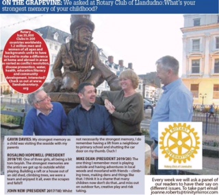 On The Grapevine with Llandudno Rotary - On The Grapevine for Wednesday 1 November 2017
