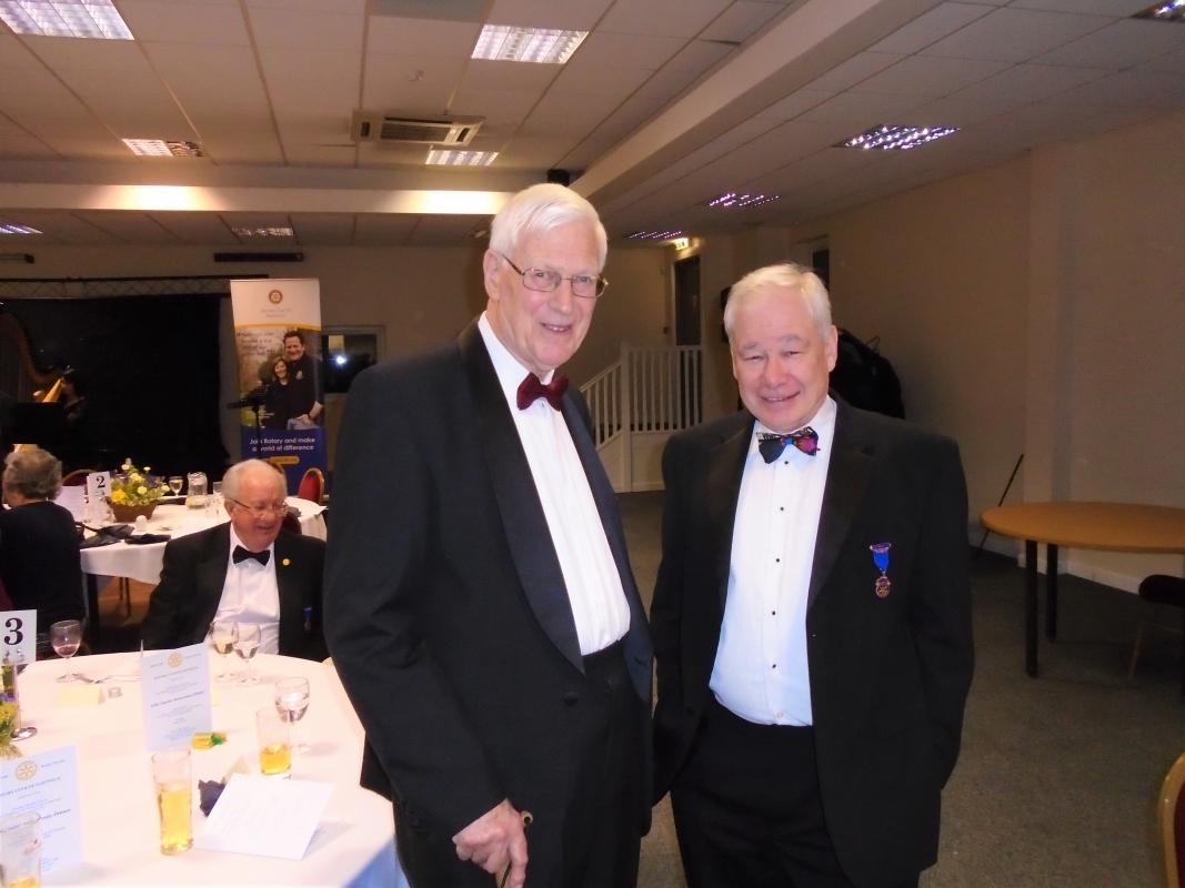 Nantwich Rotary 85th Charter Night - David Fishburne with Richard Morgan-Wynne