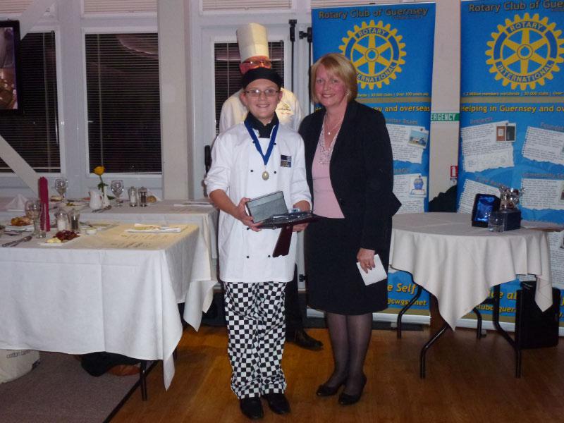 Rotary Young Chef 2013 (29 November 2013) - Winner of Wine & Dine trophy for Health & Hygiene - Aaron Dowinton