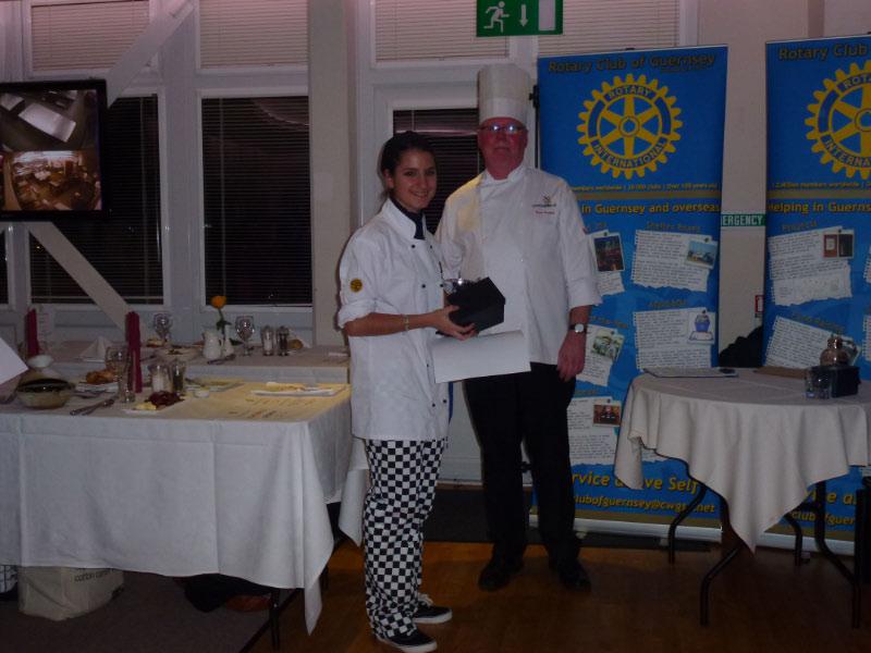 Rotary Young Chef 2013 (29 November 2013) - Winner of Guild of Chefs trophy for kitchen craft - Ana Freitas (13 years old)