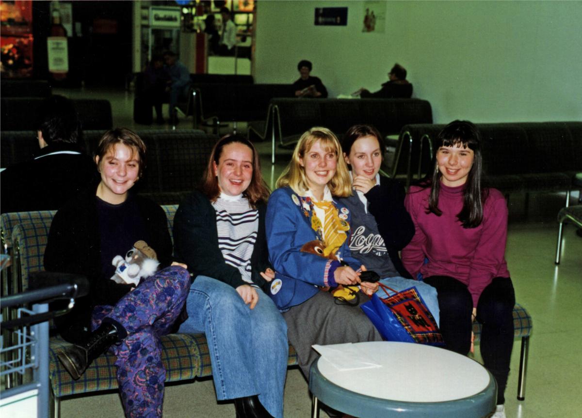 International Exchange Visits - YE Student (Barbour) Centre returning to Australia 1994
