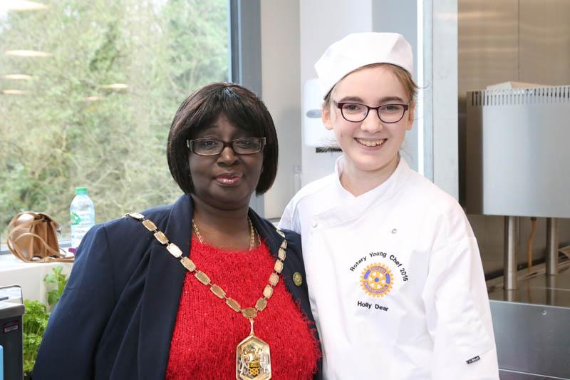 Young Chef Competition - Holly with the Mayor of Merton