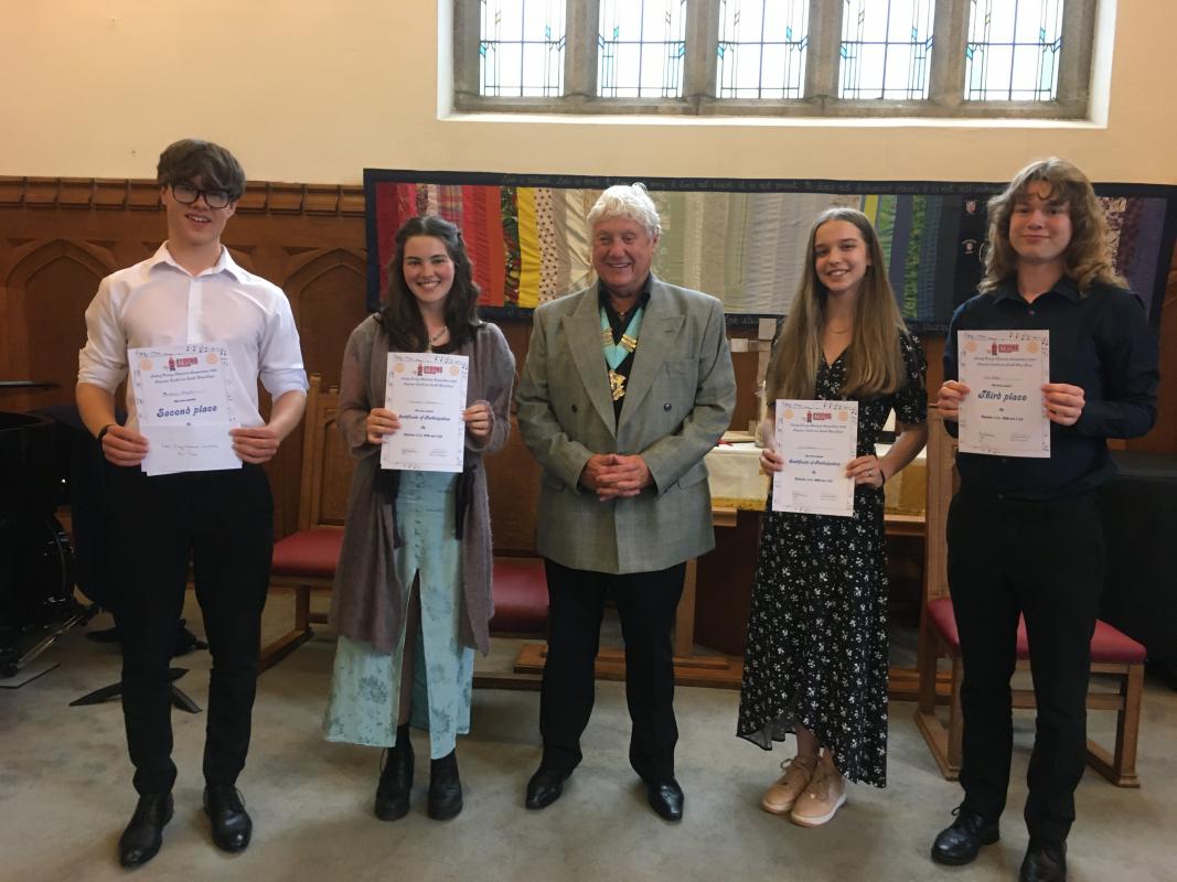 Young Musician 2022 - Taunton Musicians, Anthony, Elizabeth, Lily and Kyle at the South and SW Regional Final
