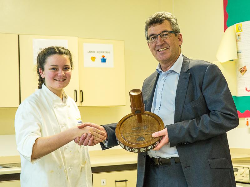 Rotary Young Chef 2015-16 - Jersey Final January 2016 - Megan McDonagh winner Genuine Jersey trophy.