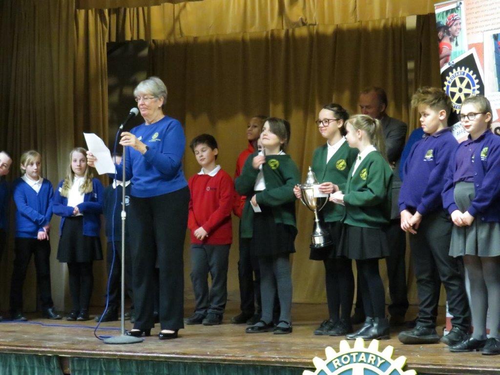 Junior Schools Youth Speaks Competition 2019 - Rotarian Jennie Morling thanks everyone