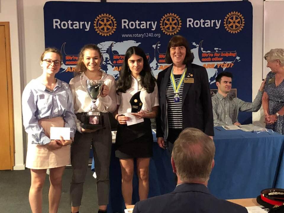 Two brilliant evenings at our District Youth Speaks Finals - Dame Alice Owen being presented with their trophies at the Regional Final.