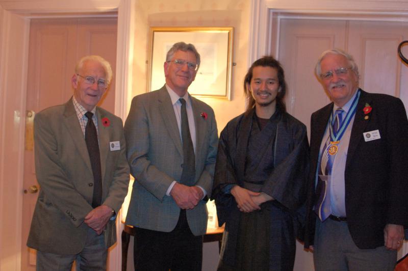 Rotary Scholars - Yuichi Ishida our visiting scholar from 2011 with Acting President Adrian Parker and the Foundation Committee