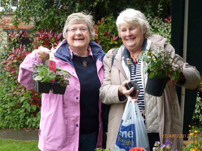 Spring Fete - Yvonne and June buying their plants