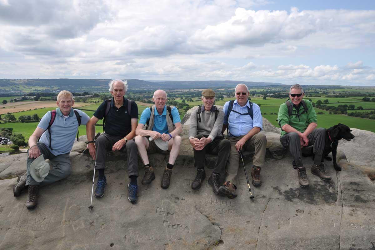 Brigantes Walking Group - On our August walk we all made it to the top of Almscliff.