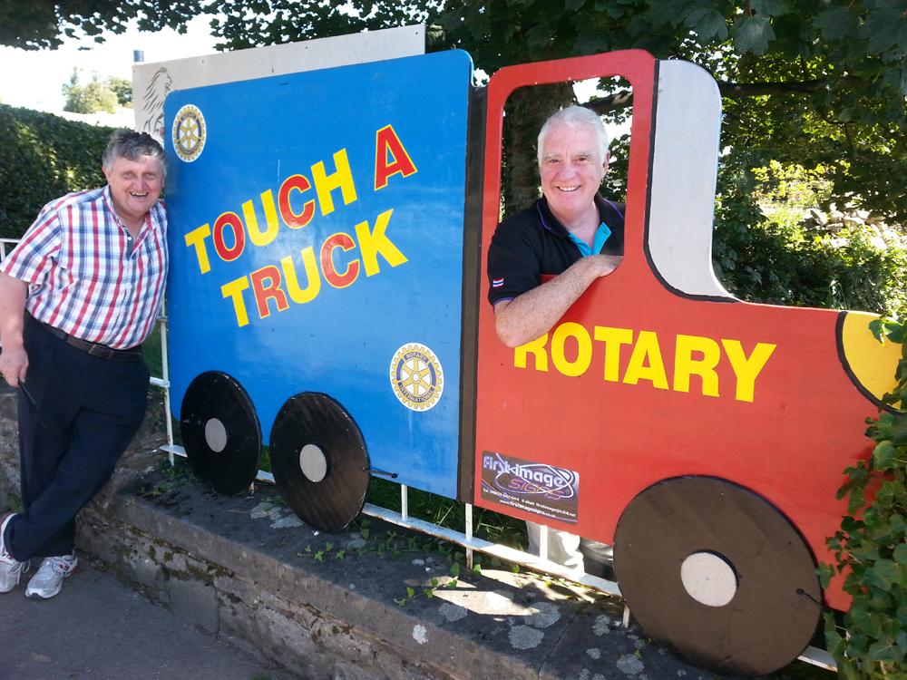 Touch a Truck Show - Philip Straughton (left) and President Andy Carter in pre publicity push..