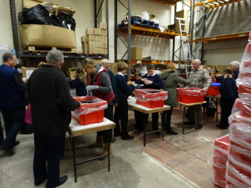 Pupils from Ashton Park School, Bristol. Assisting with packing. - ap5