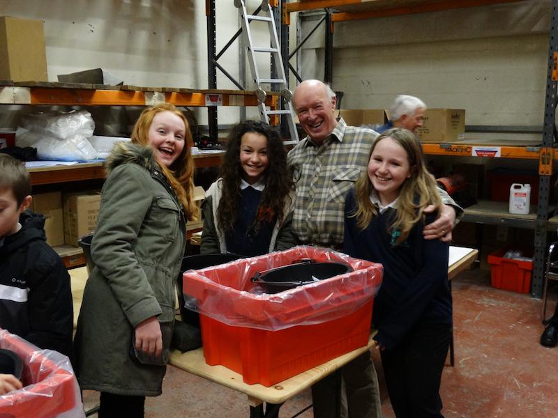 Pupils from Ashton Park School, Bristol. Assisting with packing. - ap8