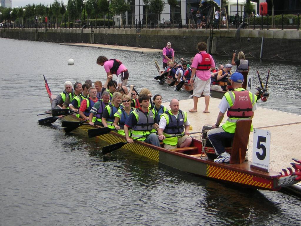 Rotary Club of Buxton and Dragon Boats - 2007 Team (with four Buxton Rotarians and supporter Peter Stacey)