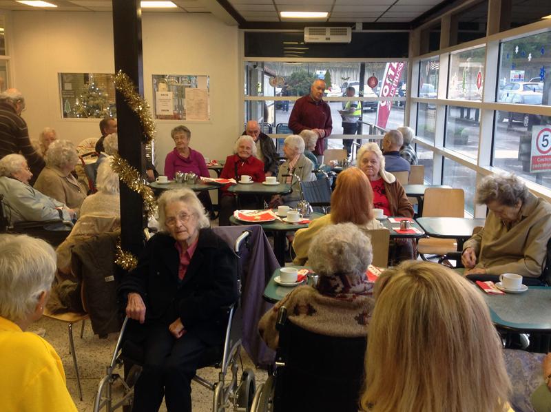 Christmas Shopping For Elderly Residents - cafe