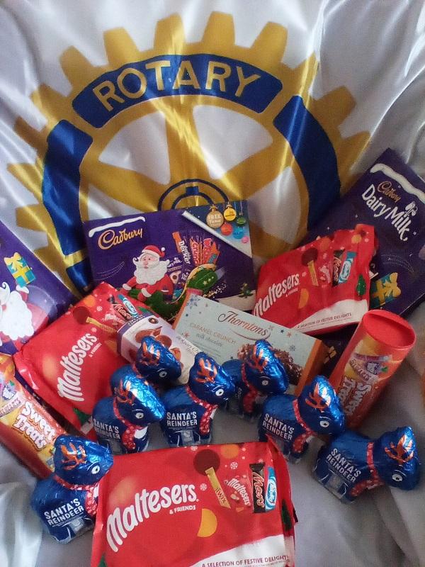 CLUB LOCKDOWN and what are we doing? - Cardiff East Rotary Supporting Cardiff Food Bank at Christmas with chocolates for the children.