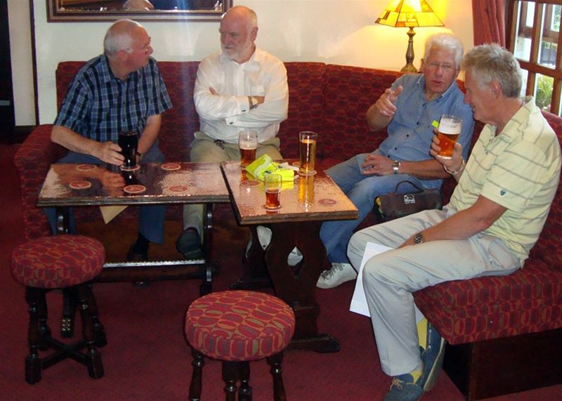 Bowling at the Crown Inn - A well earned pint - so they said.
