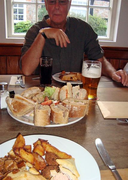 Bowling at the Crown Inn - Bowling gives you an appetite.
