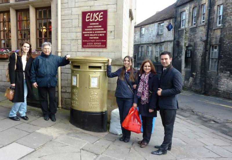 GSE visit - In BOA at the Olympic Golden post box