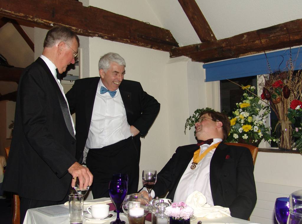 Charter Night 2006 - Keith Blythe and James Morgan (Priory RC) with  Junior Vice-President John Hodson