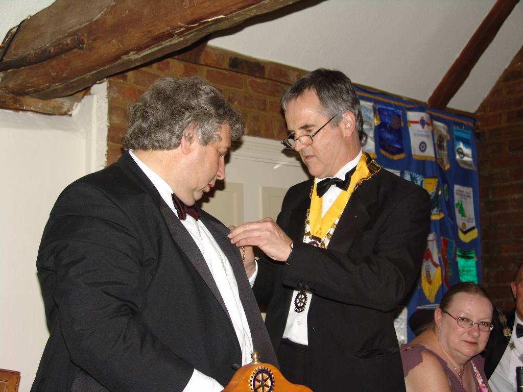Charter Night 2006 - President Paul presents Chris Sykes with his Past President's jewel