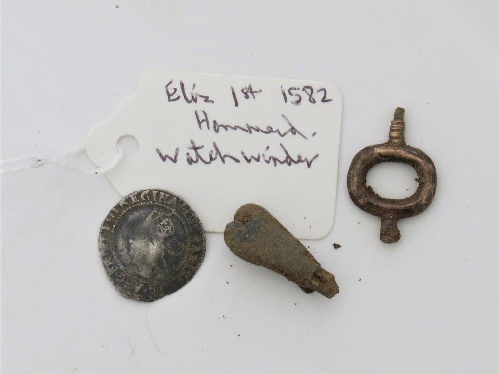 Metal Detectorists Rally 2019 - Elizabeth 1st, 1582 hammered coin and a watchwinder