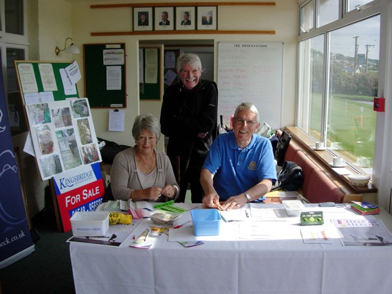 Golf Day 2010 - Liz Lacon, Gordon Field and Tim Noyce at the registration desk