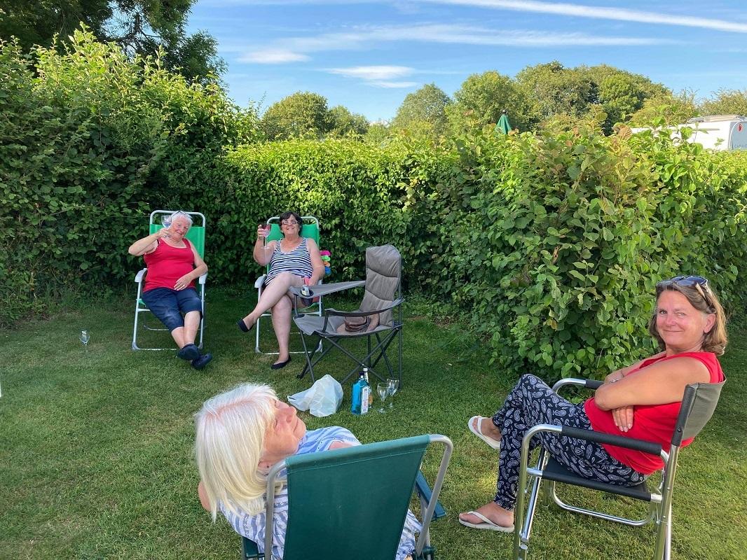 CLUB LOCKDOWN and what are we doing? - If you have a caravan you can go on holiday - demonstrated here by Rotarians and spouses.