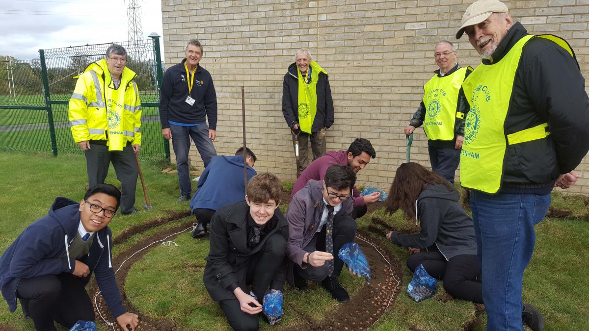 End Polio Now - Crocus Planting at All Saints Academy - 