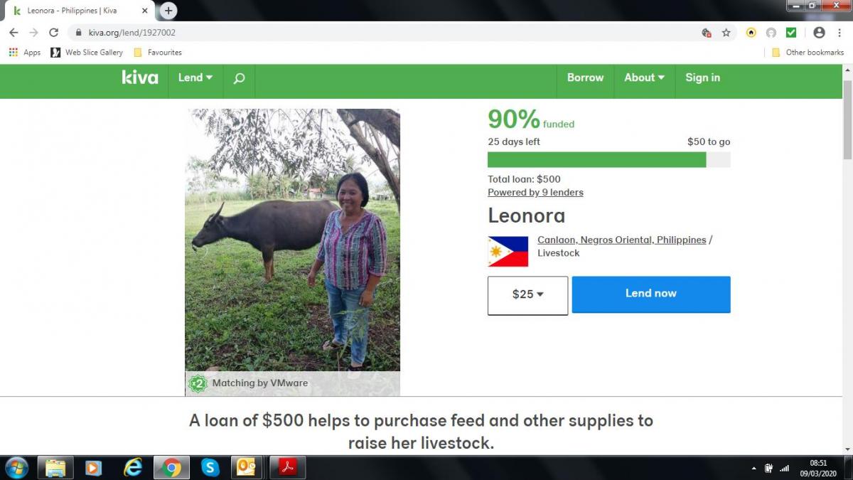 Funding Business Loans via KIVA - Example of small loans changing lives