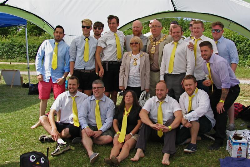 Rotary 2015 Dragon Boat Challenge - meeting the mayor